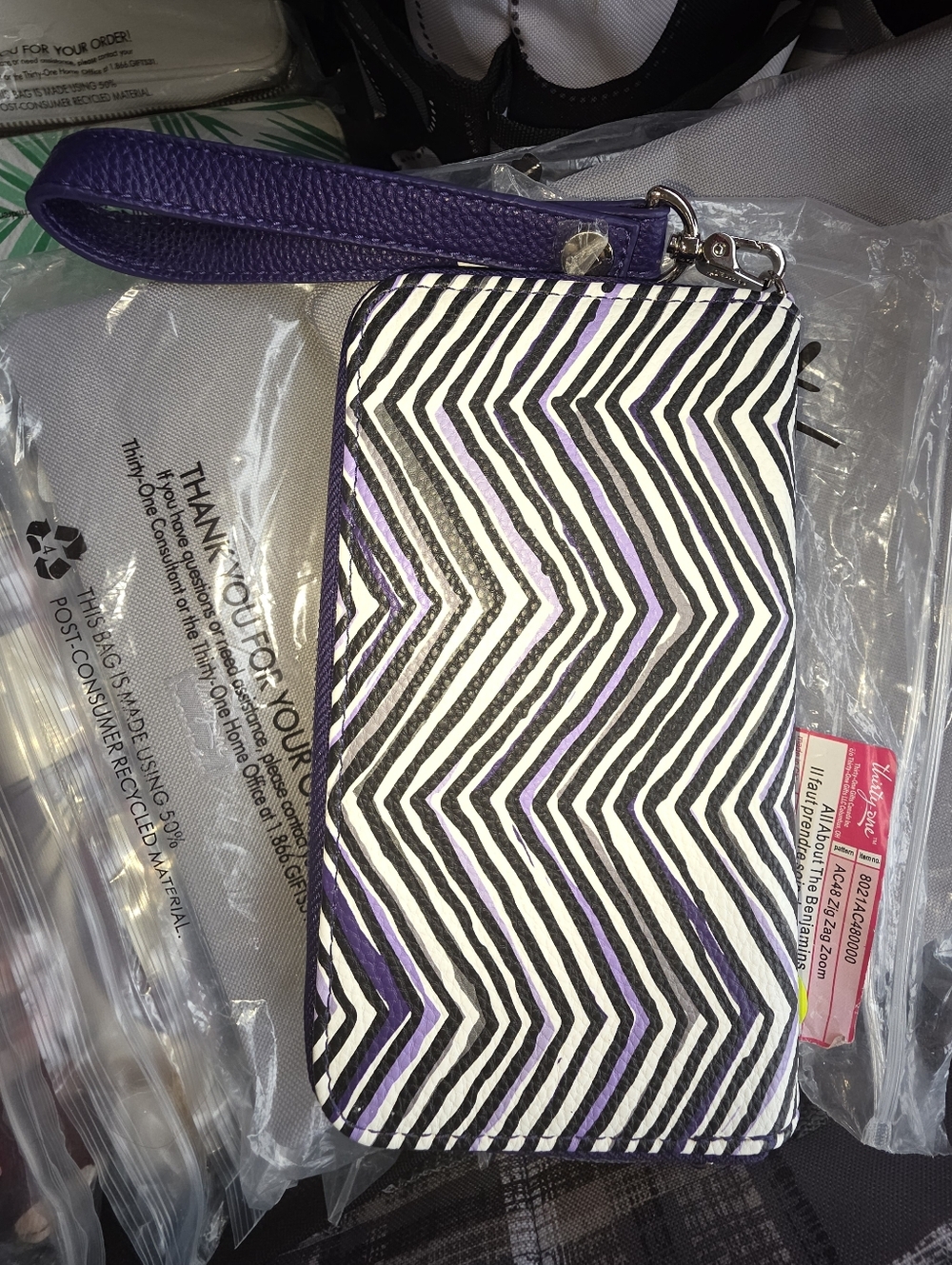 Zig Zag Zoom  All About The Benjamins Wallet with wristlet